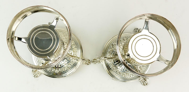 Pair of Elkington & Co Silver Plate Compote Bases