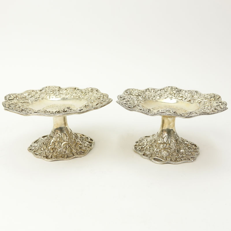 S. Kirk & Son Sterling Silver Repousse Compotes.