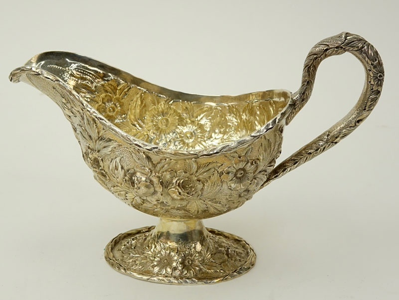S. Kirk & Son Sterling Silver Repousse Sauce Boat.