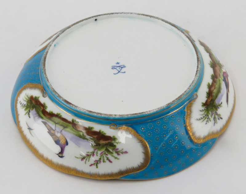 18th Century French Sevres Style Blue Celeste Soft Paste Porcelain Bowl