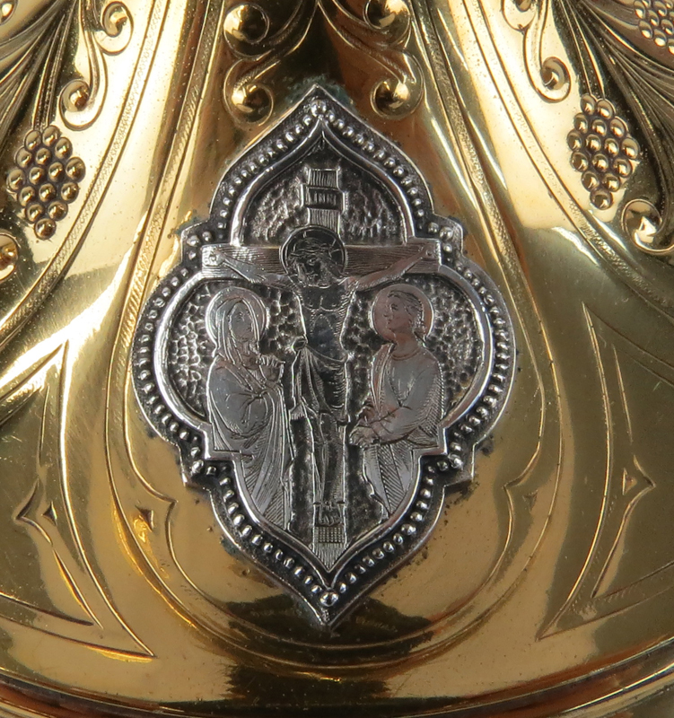 19th Century Possibly Russian Gilt Silver Chalice With Lid