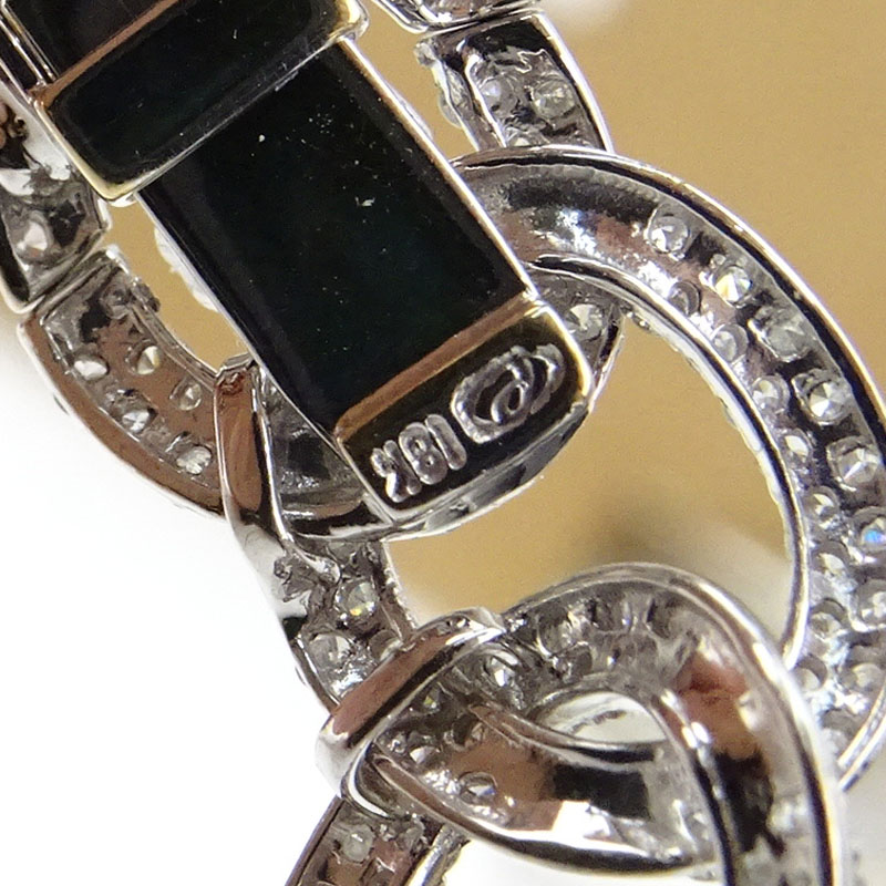 17.25 Carat Pave Set Round Brilliant Cut Diamond and 18 Karat White Gold Necklace.