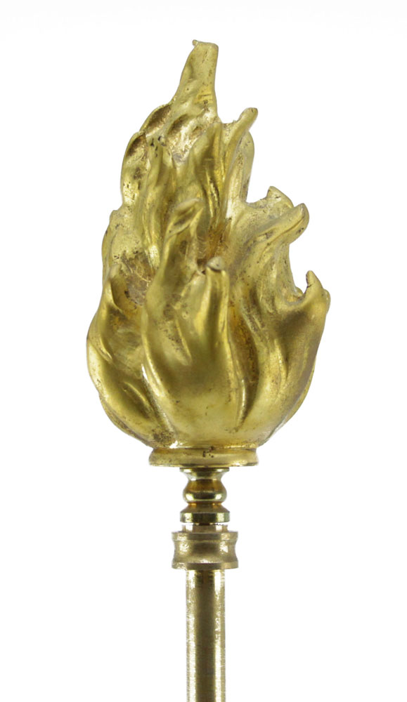 19th Century Louis XV Style Gilt Bronze Three Arm Candelabra Mounted as Lamp