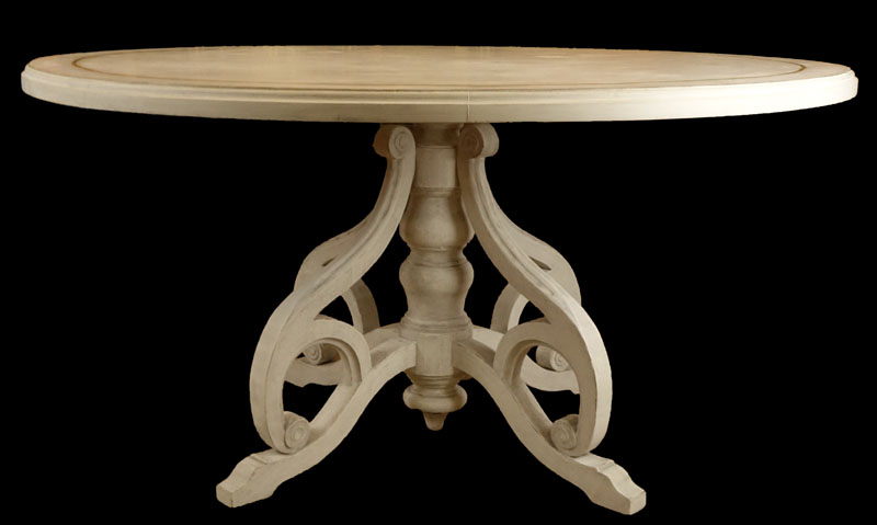 20th Century Italian Neoclassical Style Painted Round Center Table