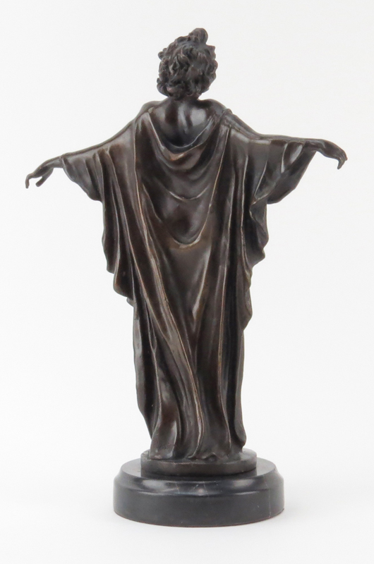 Modern Art Deco Style Bronze Figurine "Nude" Signed Mosier