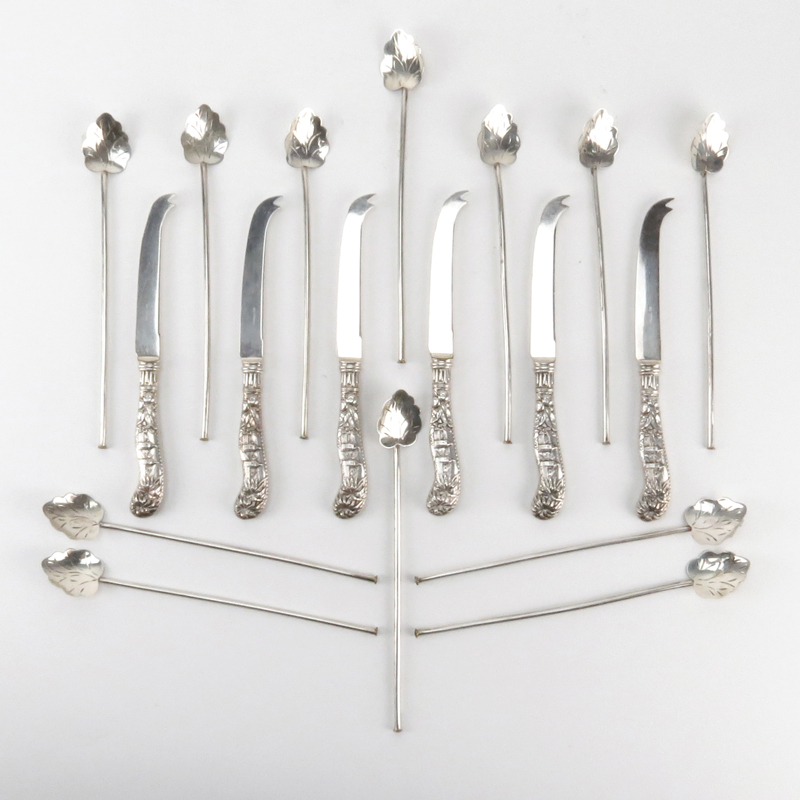 Eighteen (18) Piece Sterling Silver and Sterling Handle Tableware
