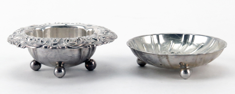 Grouping of Six (6) Sterling Silver Repousse Nut Dishes