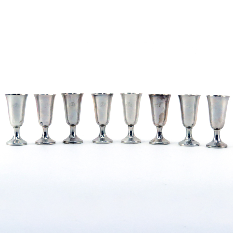 Grouping of Eight (8) Wallace Sterling Silver Cordials