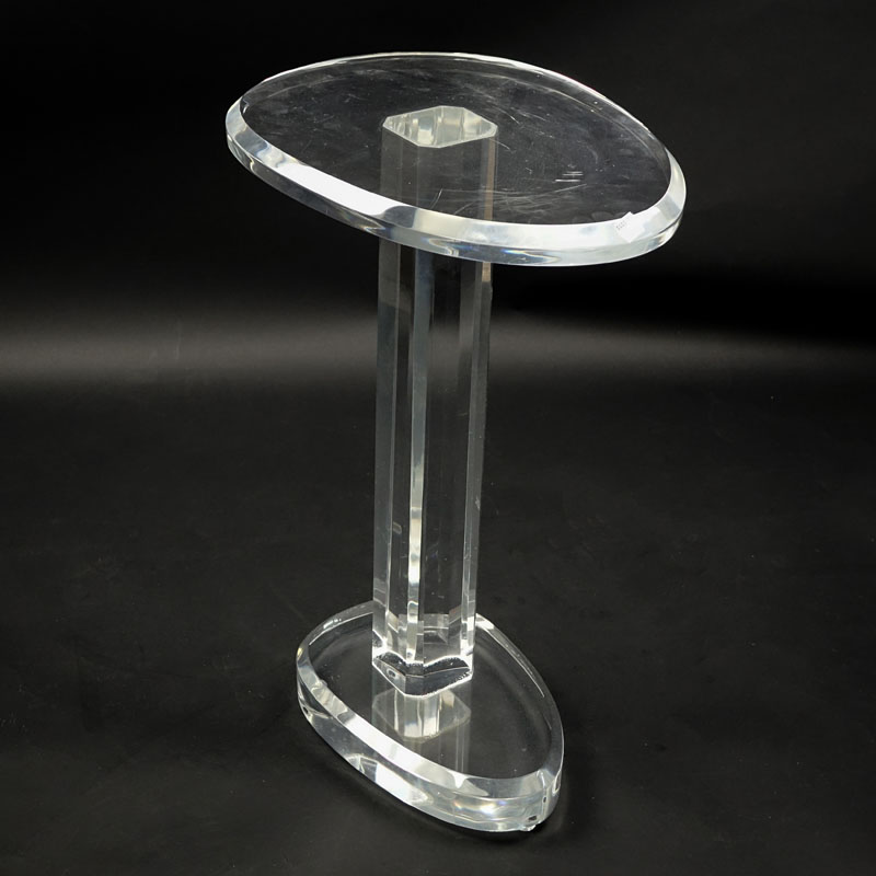 Mid Century Lucite Pedestal Table