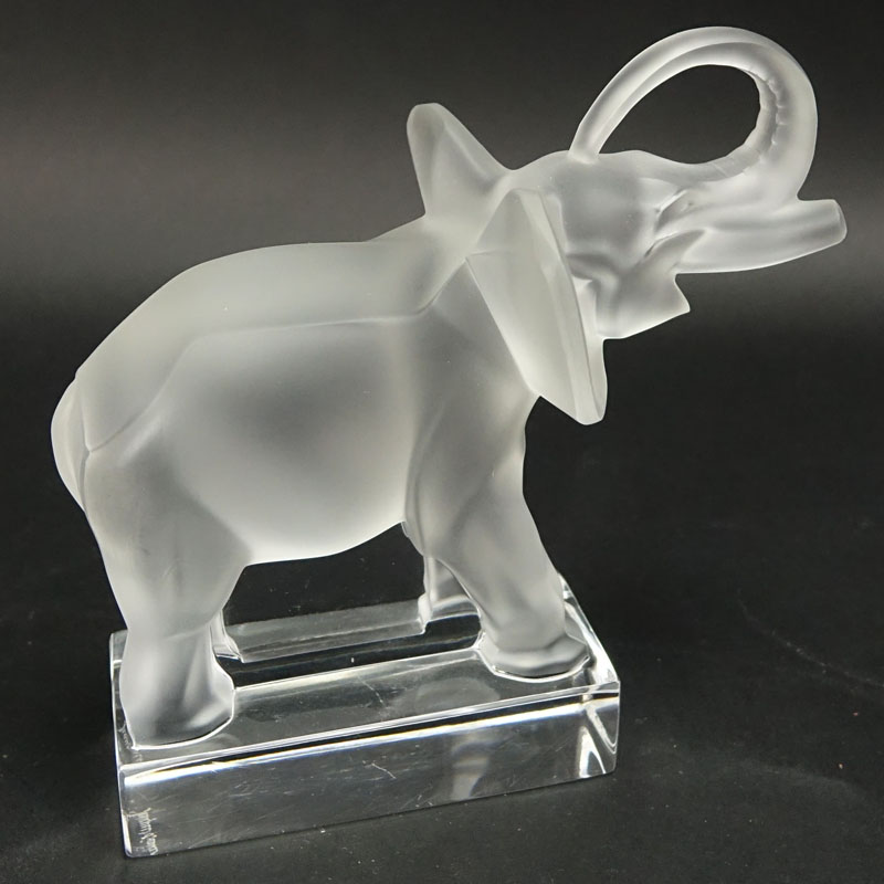 Lalique Crystal "Elephant" Figurine/Paperweight