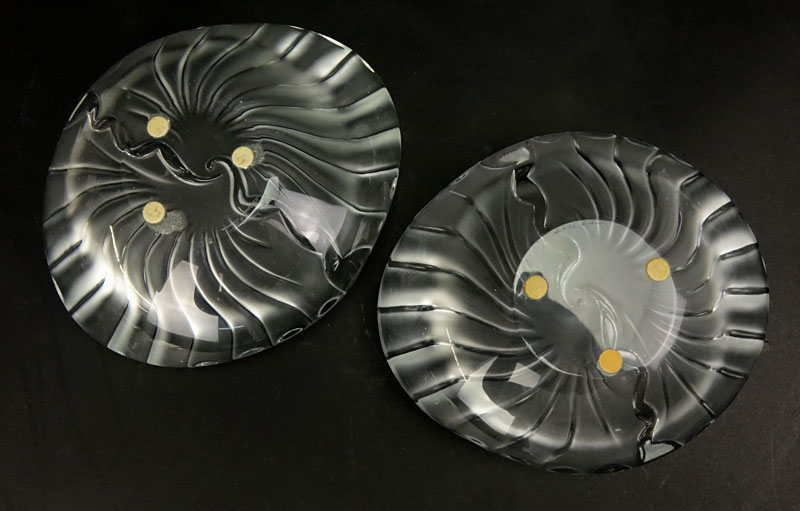 Two (2) Lalique Crystal "Nancy" Bol Ouvert