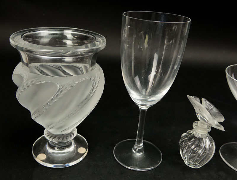 Four (4) Lalique Crystal Tabletop Items