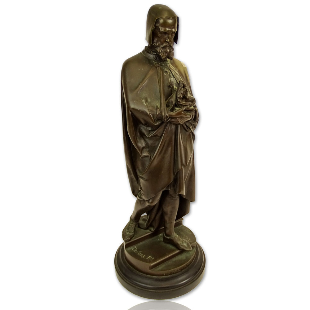 Auguste Carrier, French (1800-1875) Bronze sculpture "Michel-Ange"