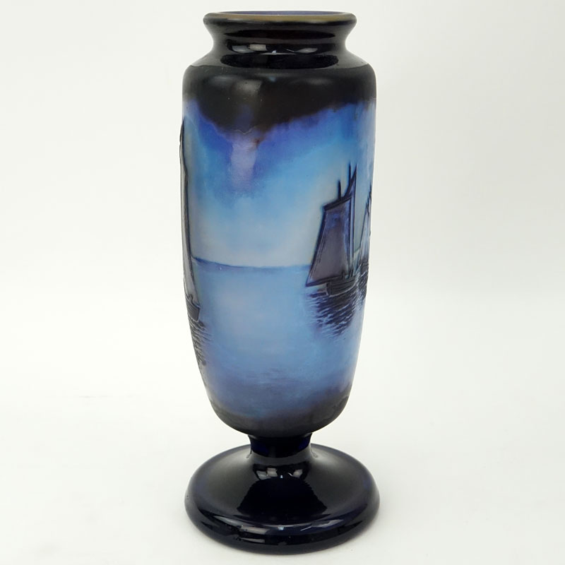 Galle Style Cameo Glass Vase
