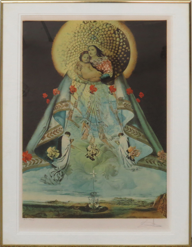 Salvador Dalí, Spanish (1904-1989) Color Lithograph, The Virgin of Guadalupe