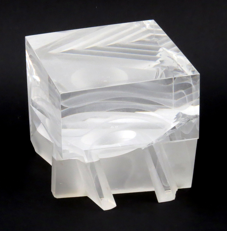 Steven Weinberg, American (b. 1954) Glass Cube Sculpture 