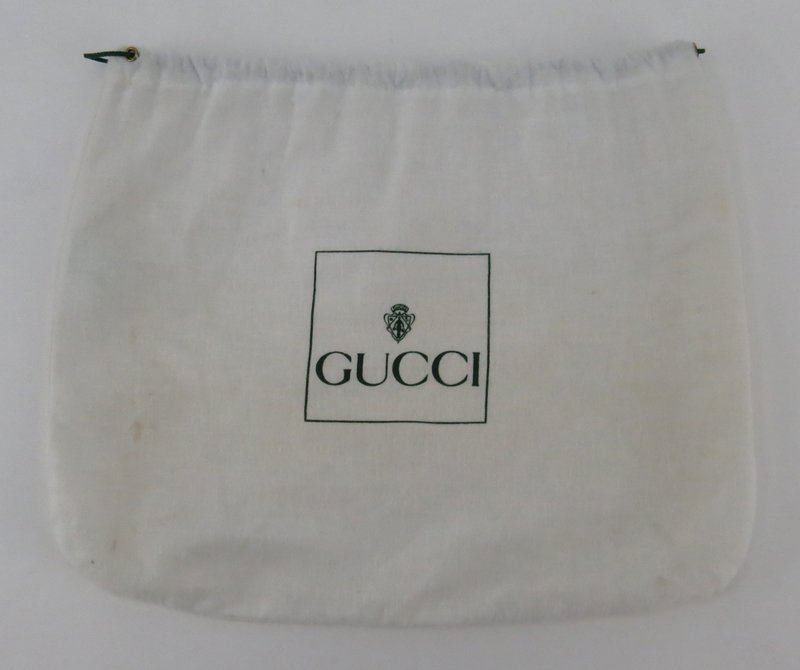 Gucci Beige Monogram Clutch Purse with Original Dust Bag