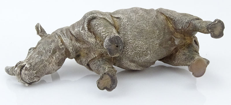 Sarnoff 925 Sterling Silver Rhinoceros Figure
