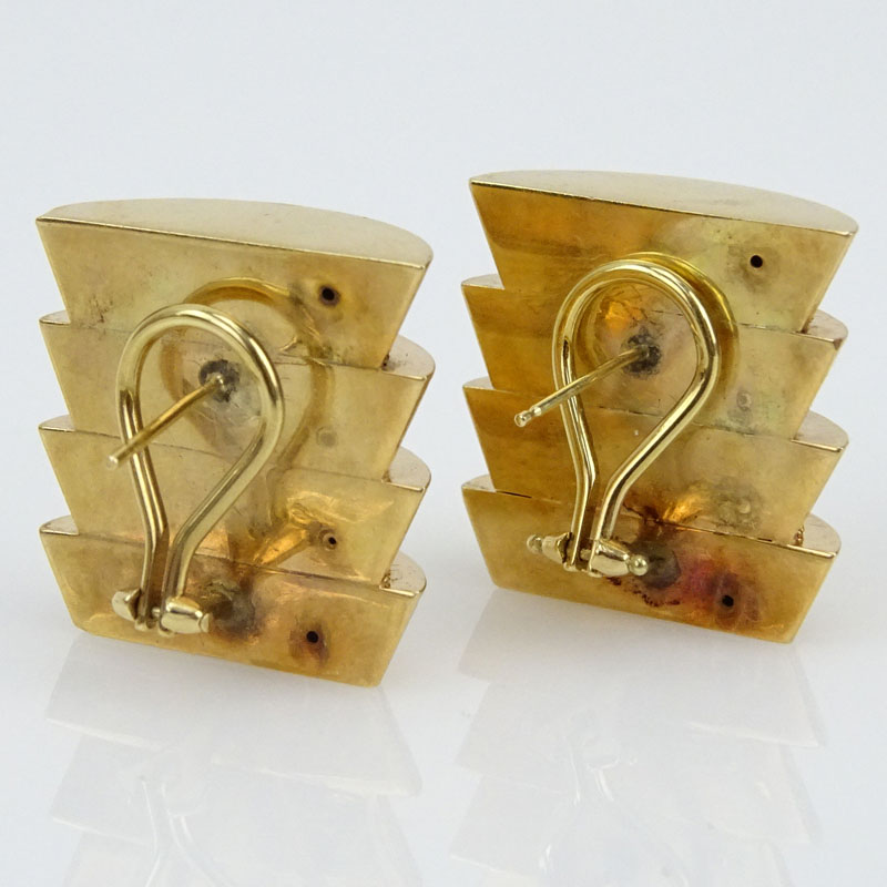 Retro 14 Karat Yellow Gold Earrings