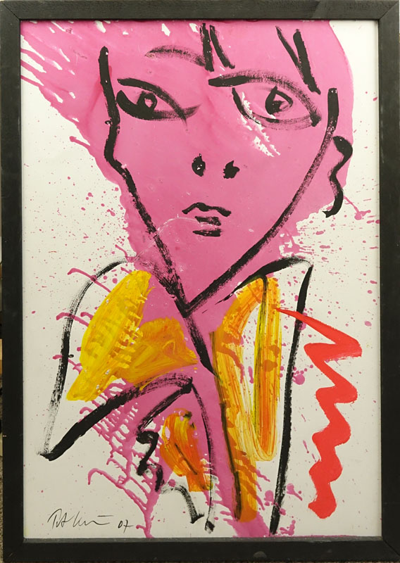 Peter Keil, German/American (born 1942) Acrylic on cardboard/Masonite "My Friend Pablo Picasso" Signed