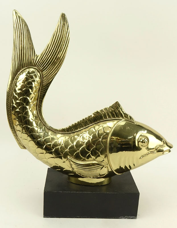 1970's Brass Fish Sculpture By Chapman