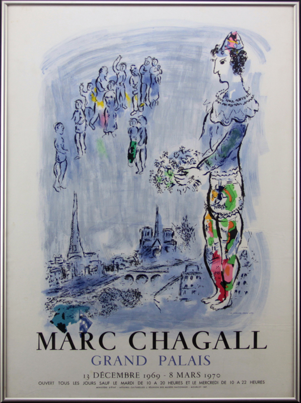 After :Marc Chagall, French/Russian (1887-1985) Grand Palais Exhibition poster Dated 1969-1976