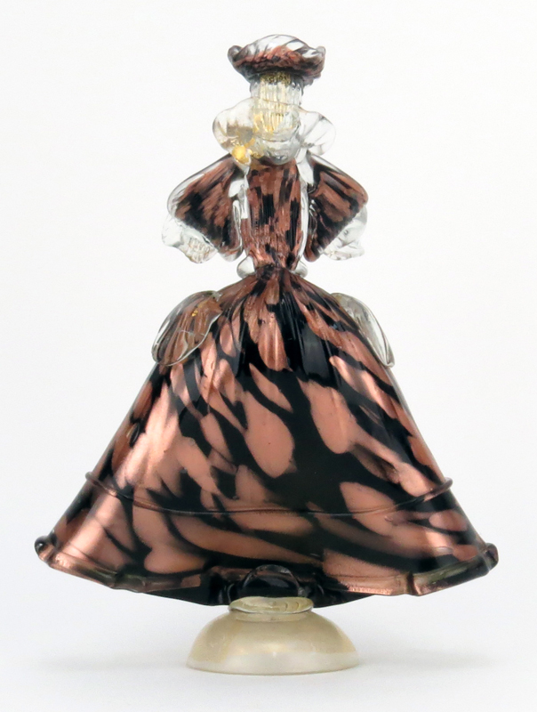 Murano Barovier & Toso Italian Art Glass Victorian Lady Figurine