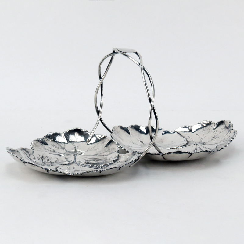Reed and Barton Sterling Silver Lilly Pad Form Serving Dish