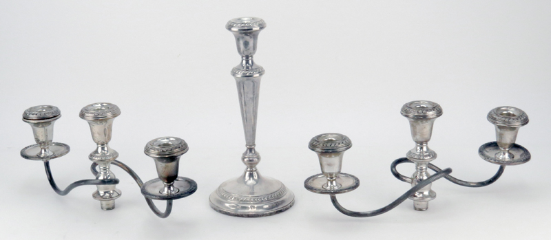 Pair of Vintage Columbia Weighted Sterling Silver Candlesticks