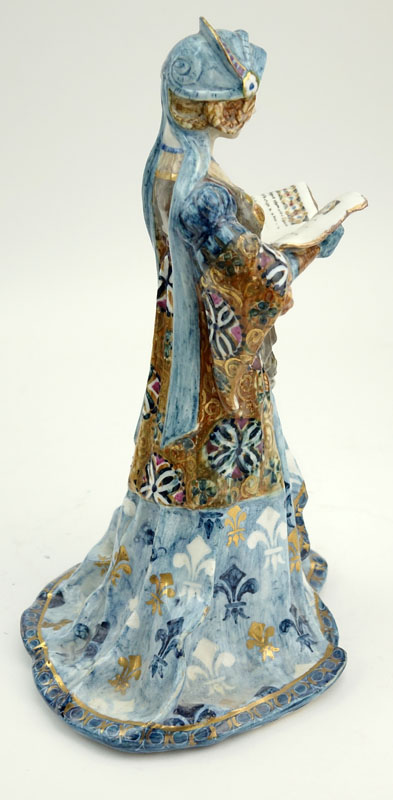 Antique Aloys, French (19th Century) Art Nouveau Glazed Porcelain Figurine