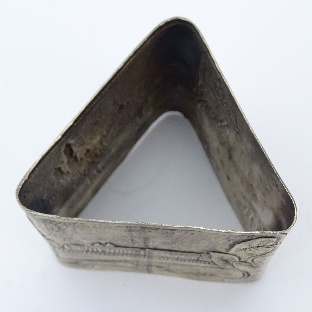 19/20th Century Russian Faberge 84 Silver Napkin Ring