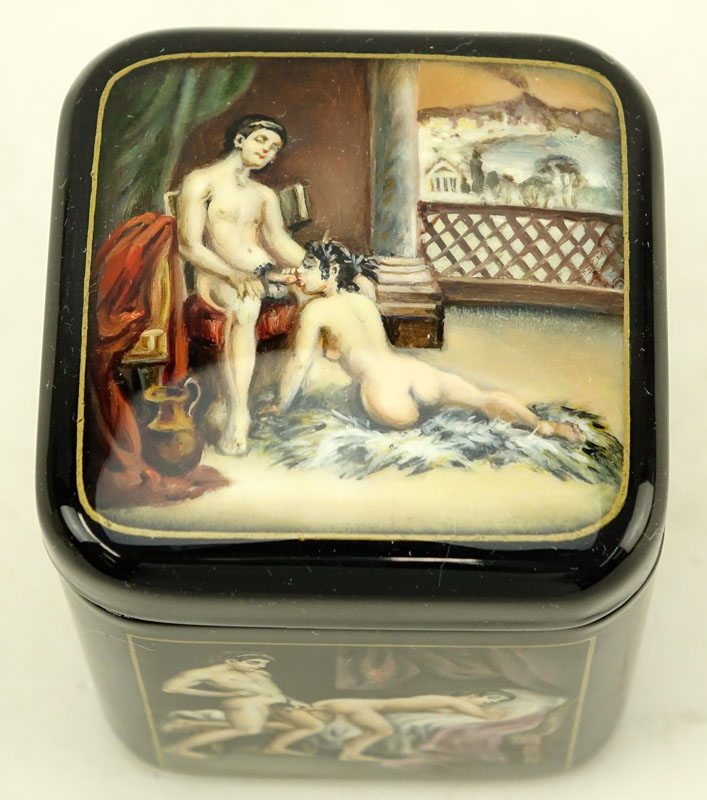 Russian "Erotica" Lacquered Box