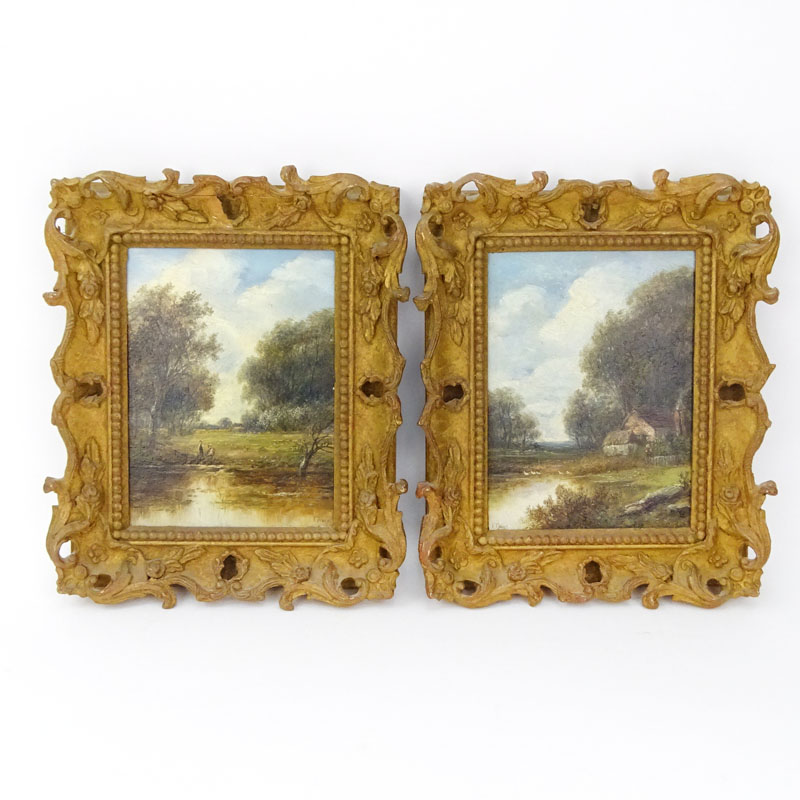 Joseph Thors, British (1835-1920) Two oil on panel paintings "Woodland Scenes"