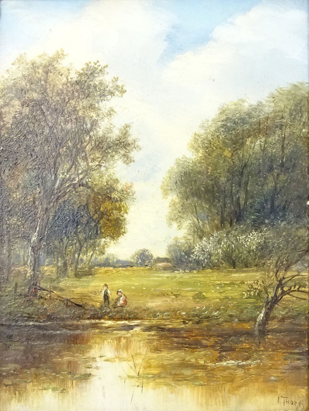 Joseph Thors, British (1835-1920) Two oil on panel paintings "Woodland Scenes"