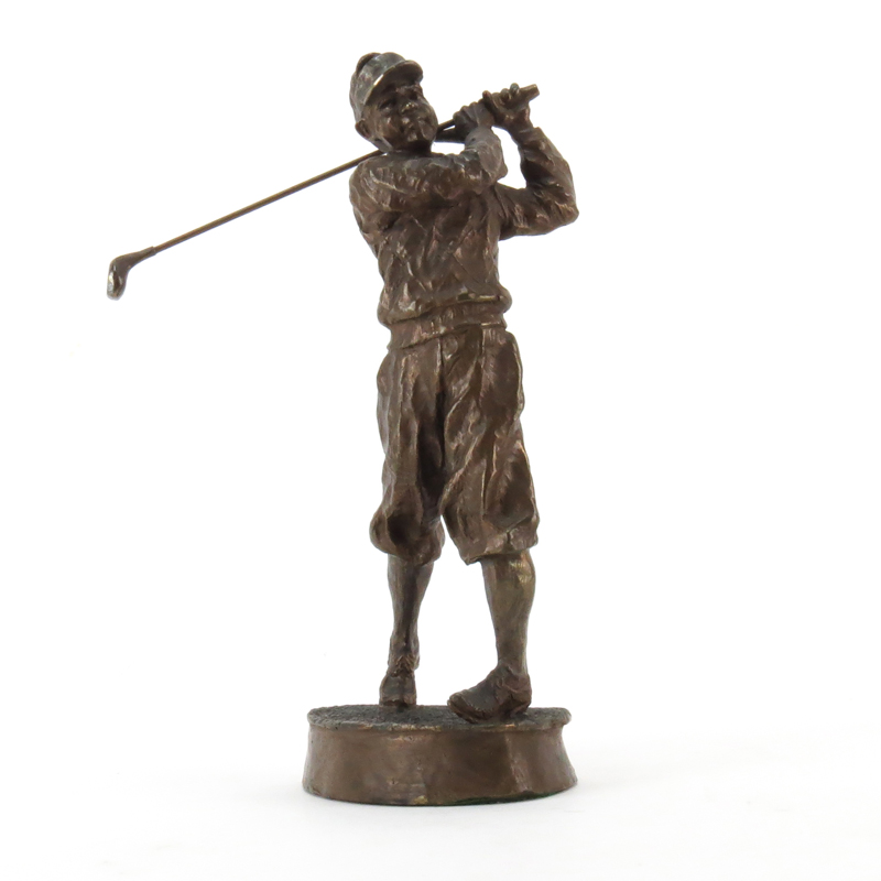 Mark Hopkins, American (20/21st century) Limited Edition "Golfer" Bronze Sculpture