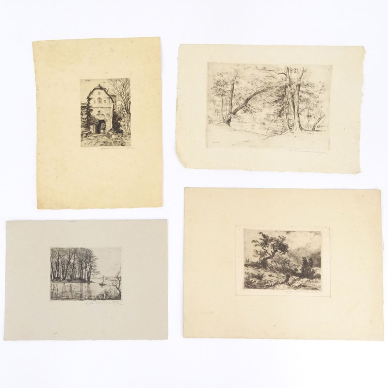 Eduard Winkler, German (1884-1978) A collection of four (4) etchings