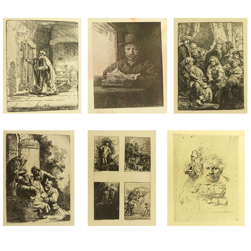 Collection of Six (6) Antique Rembrandt Prints