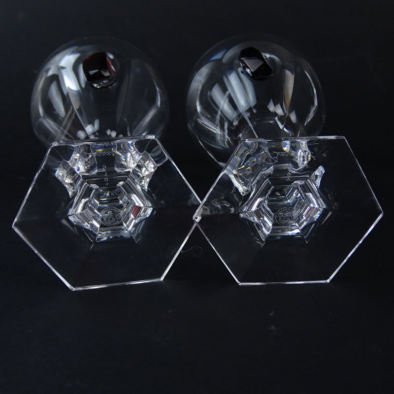 Pair of Baccarat AiE Harcourt Crystal Goblets in Fitted Boxes