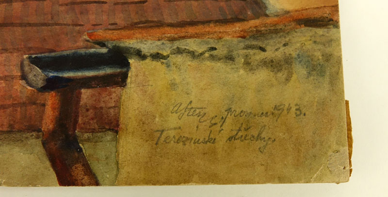 1943 Signed Watercolor "Tereziuski"