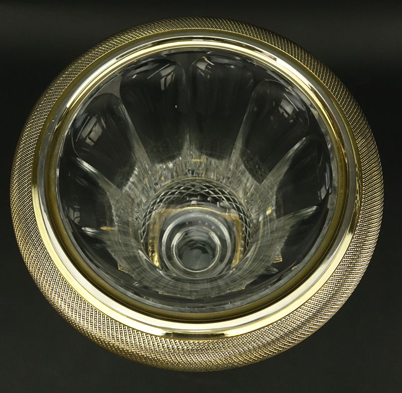 Faberge Crystal Gilt Metal Mounted Urn