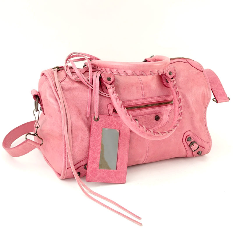 Balenciaga Pink Leather City Bag