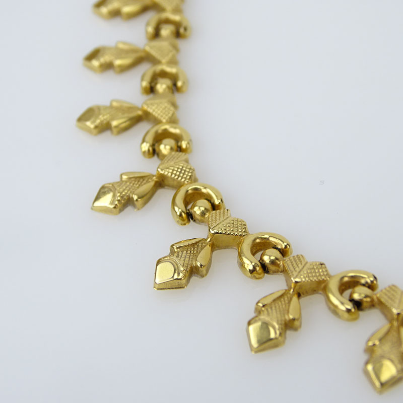 Vintage Italian 18 Karat Yellow Gold Handmade Necklace