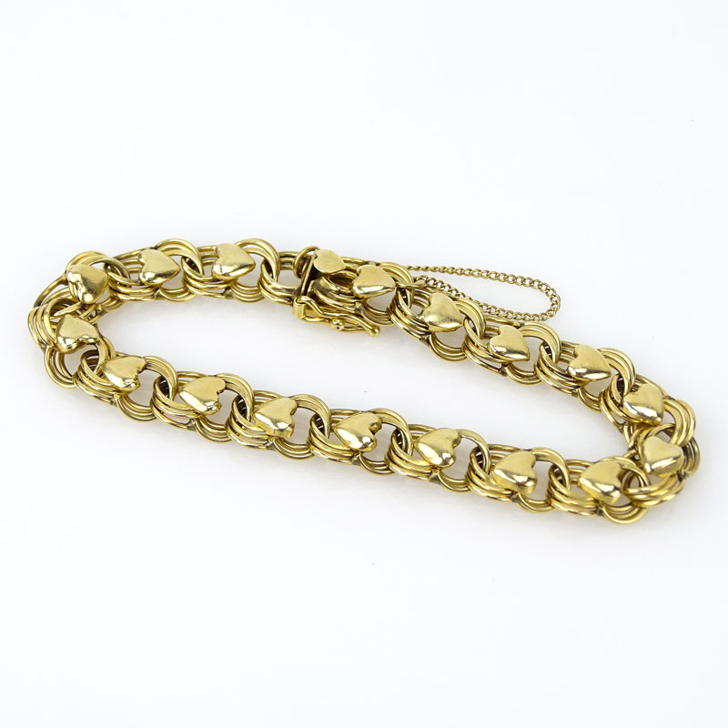 Vintage 14 Karat Yellow Gold Charm Bracelet