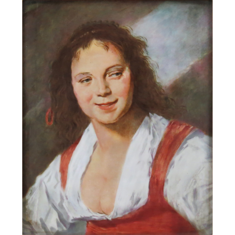 After: Frans Hals, Dutch (1580-1666) "Gypsy Girl" Rosenthal Porcelain Plaque