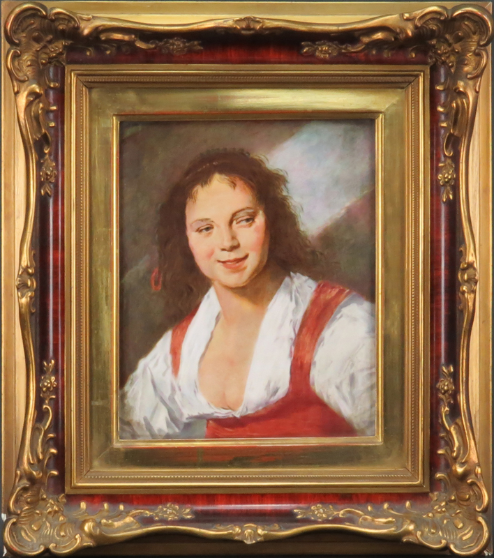 After: Frans Hals, Dutch (1580-1666) "Gypsy Girl" Rosenthal Porcelain Plaque