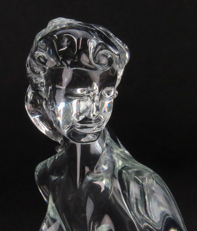 Loredano Rosin, Italian (1936-1991) Murano Glass Sculpture with Base , Seated Nude