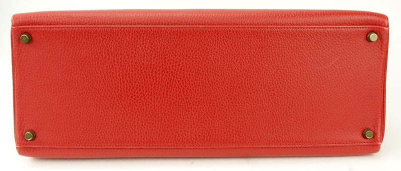 Hermès Red Calfskin Leather Kelly 40 Bag