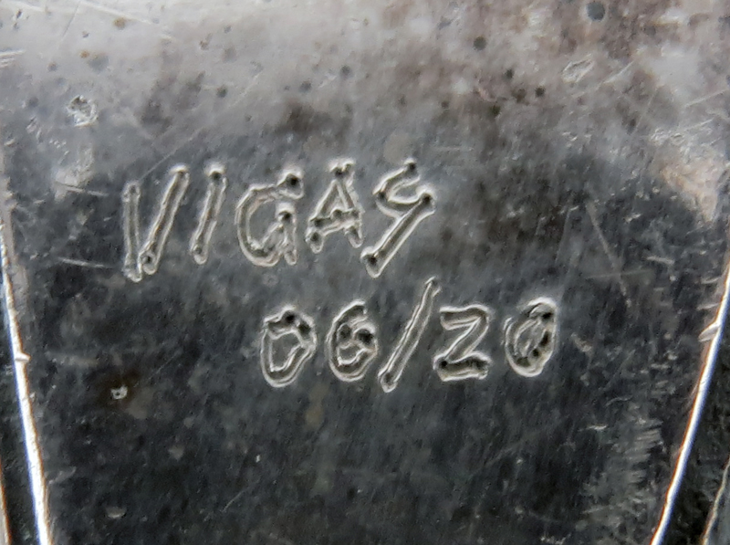 Oswaldo Vigas, Venezuelan (1926-2014) Sterling Silver Sculpture on Marble Base, Standing Bujita