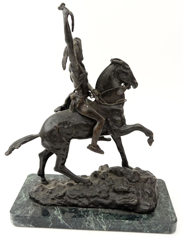 After: Frederic Remington, American (1861-1909) Bronze "The Scalp"