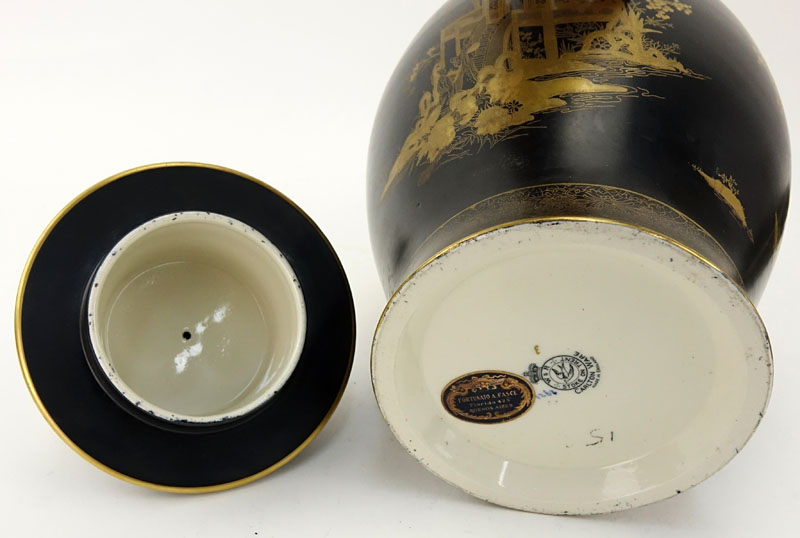 Carlton Ware Oriental Style Pottery Ginger Jar